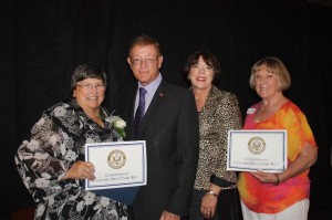 Pictured above: Mertens, Congressman Cook, AAUW CA President Alicia Hetman and Carrie Childress, president of Victor Valley Branch AAUW.